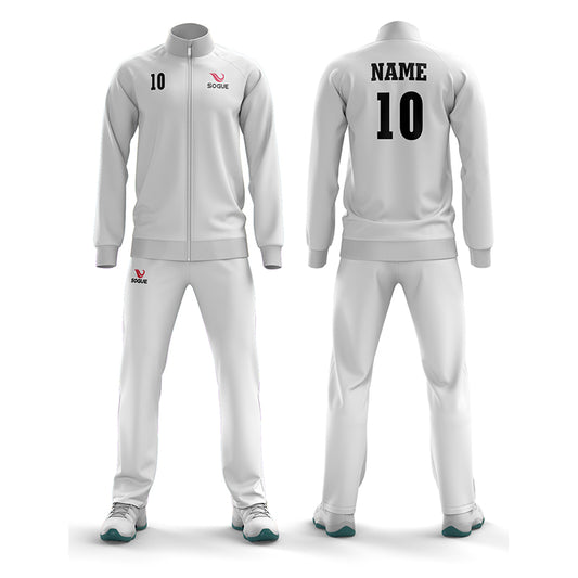 Training suit with full chest zip