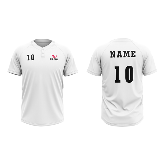 Baseball T-shirt with 2 button-down front